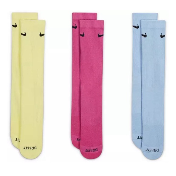 Nike Crew Socks Pastel Multicolor Everyday Plus (3 pairs) - Picture 2 of 4